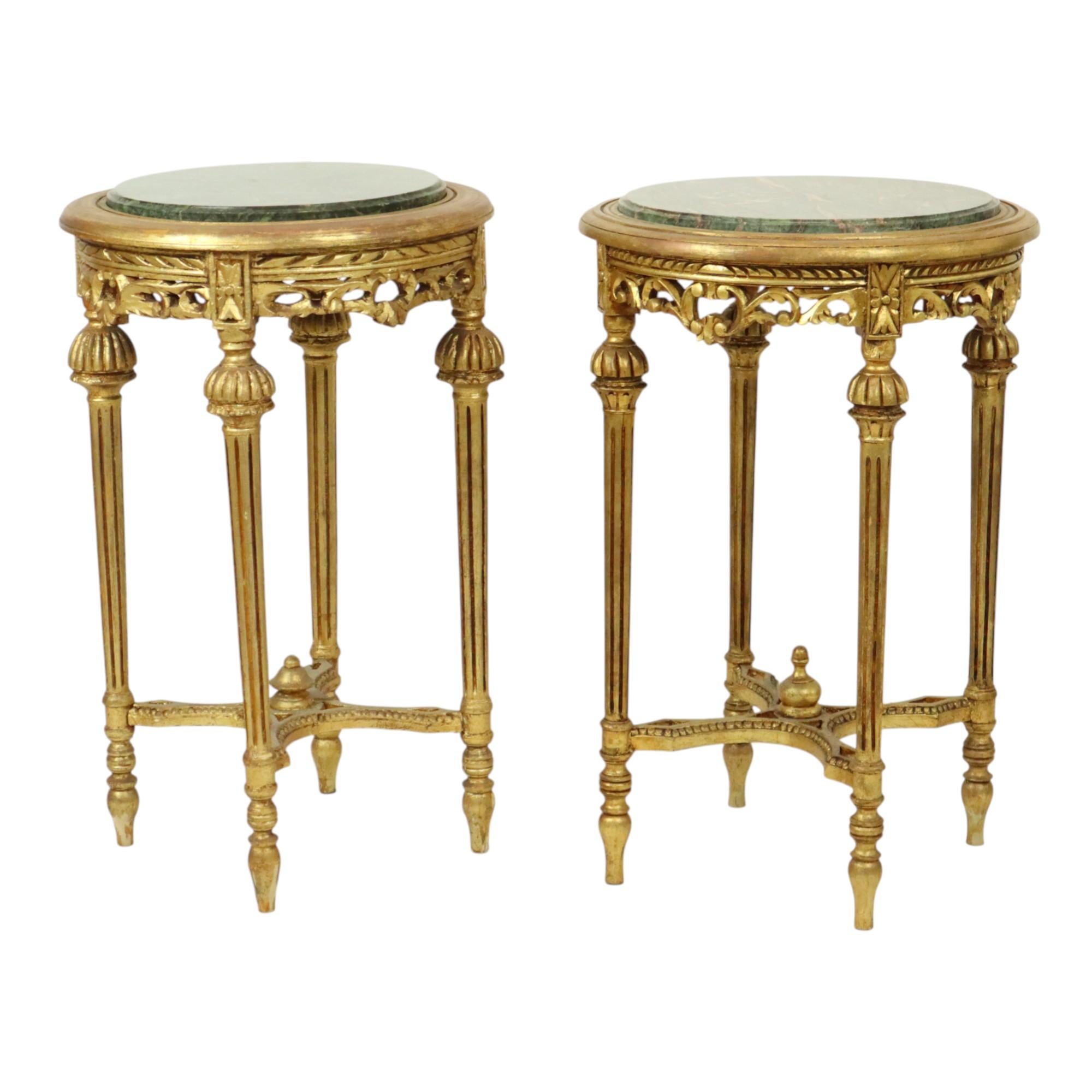 Tavolini d'antiquariato francesi Tavolini per piante in marmo stile impero in vendita 10