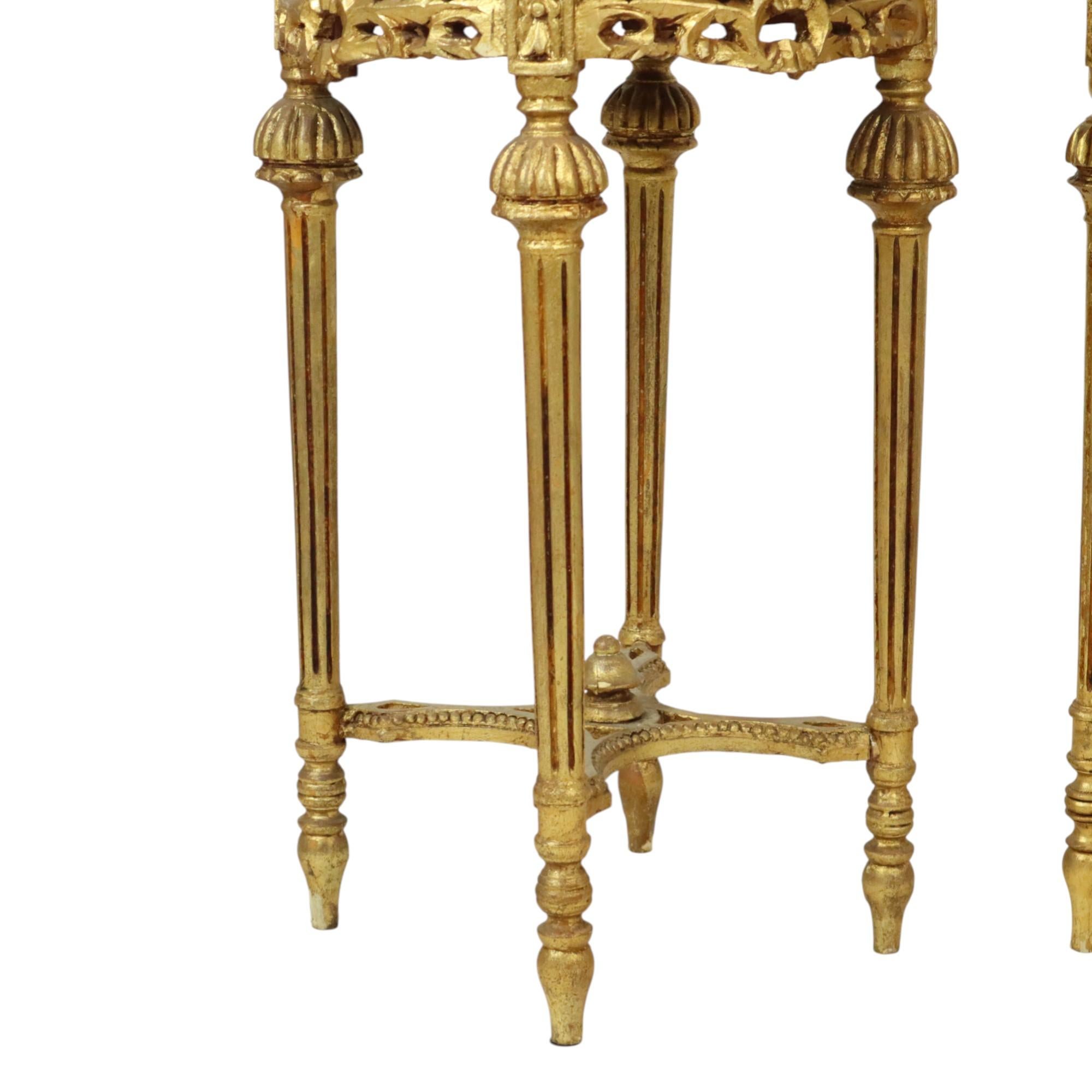 XIX secolo Tavolini d'antiquariato francesi Tavolini per piante in marmo stile impero in vendita