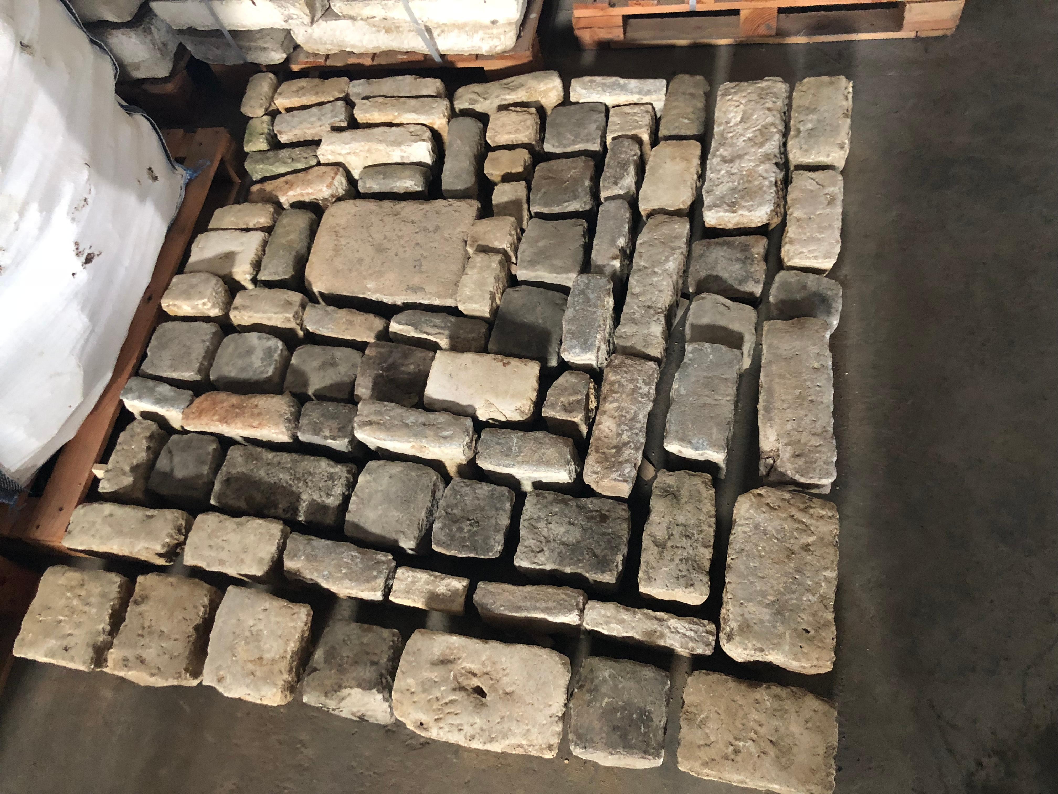 Hand-Crafted French Antique Solid Cobble Stone from 17th Century, Paris, France For Sale