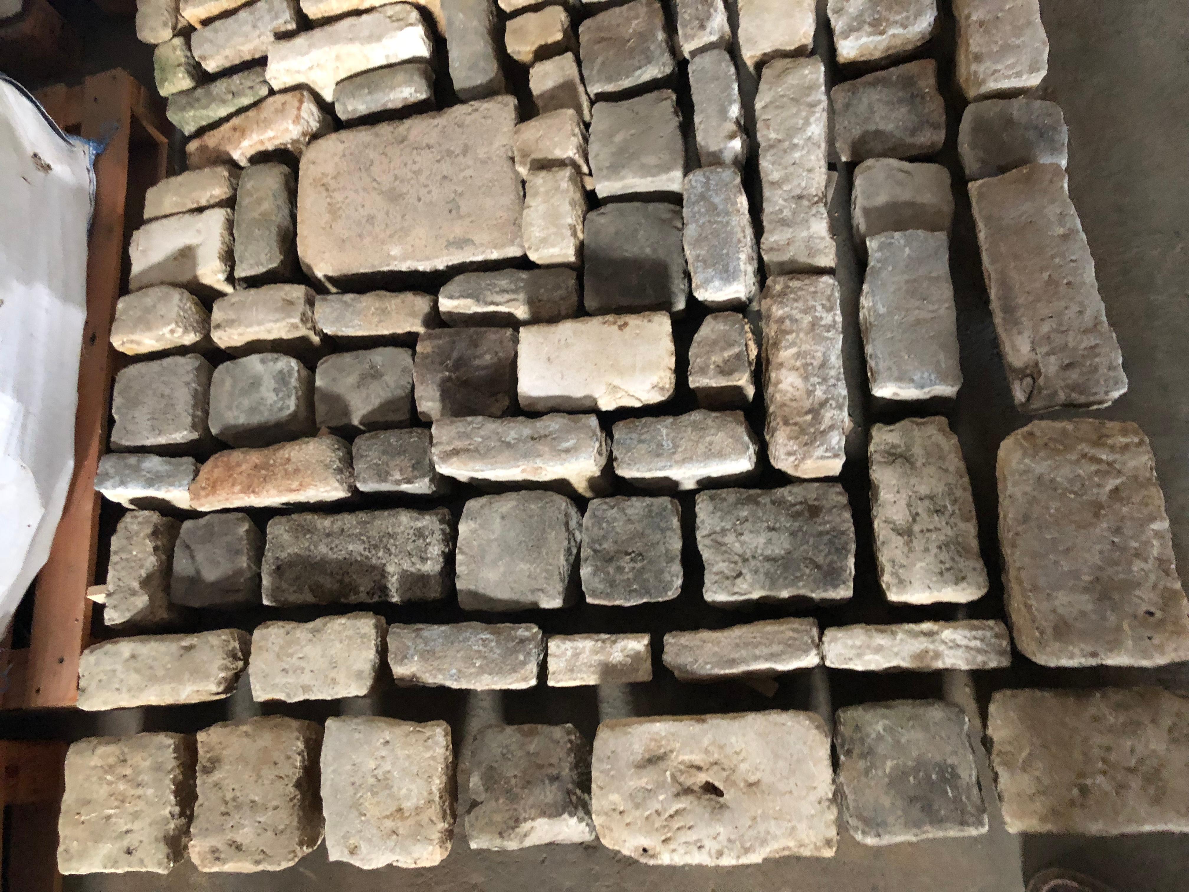 French Antique Solid Cobble Stone from 17th Century, Paris, France In Good Condition For Sale In LOS ANGELES, CA