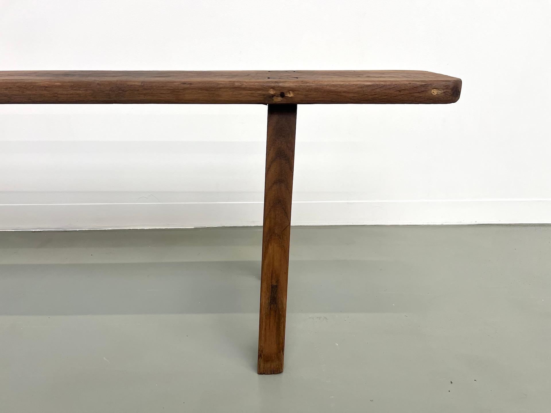 Banc ancien en chêne massif français en vente 1