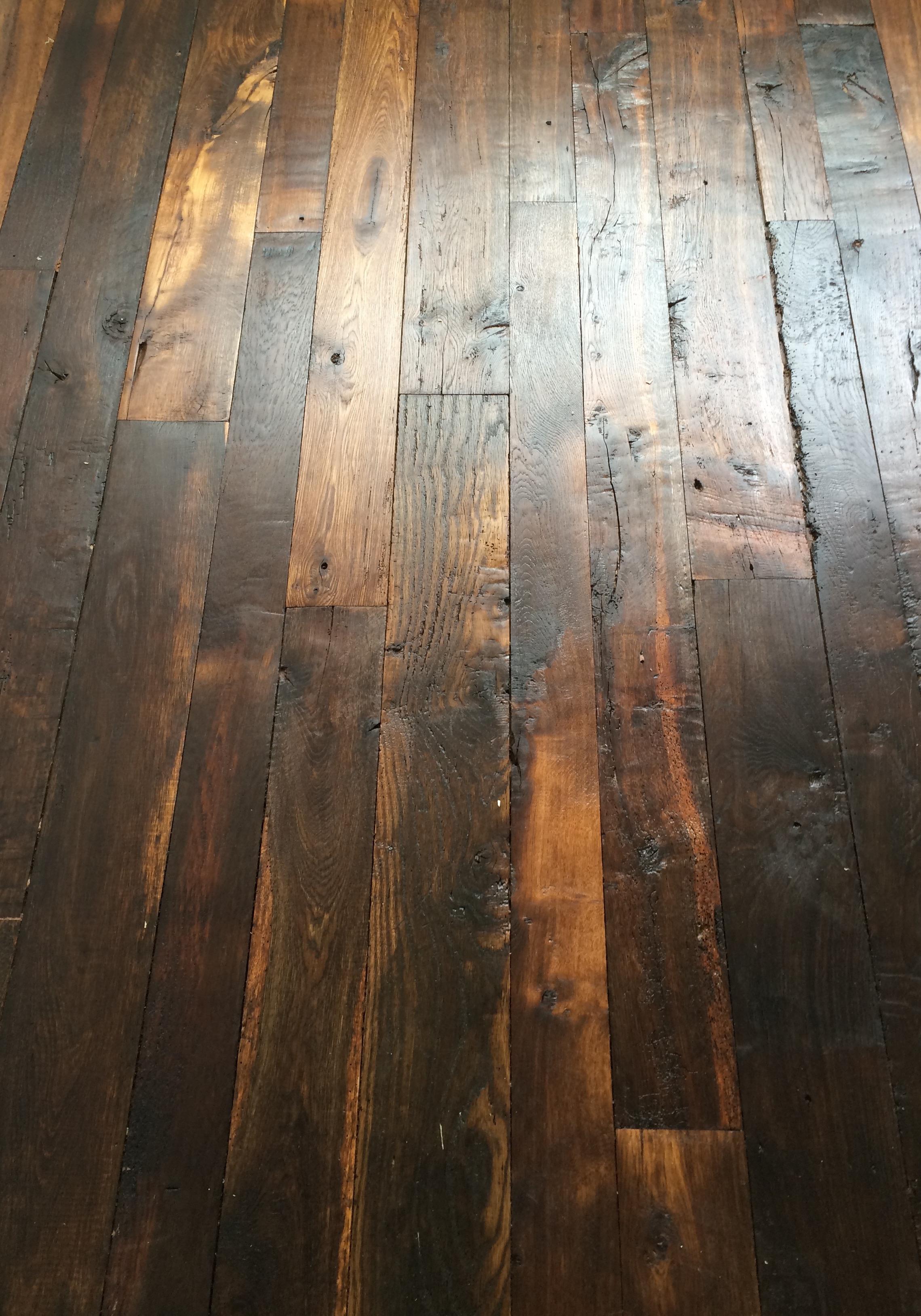 French Antique Solid Wood Oak Herringbone Pattern, France, 18th Century For Sale 4