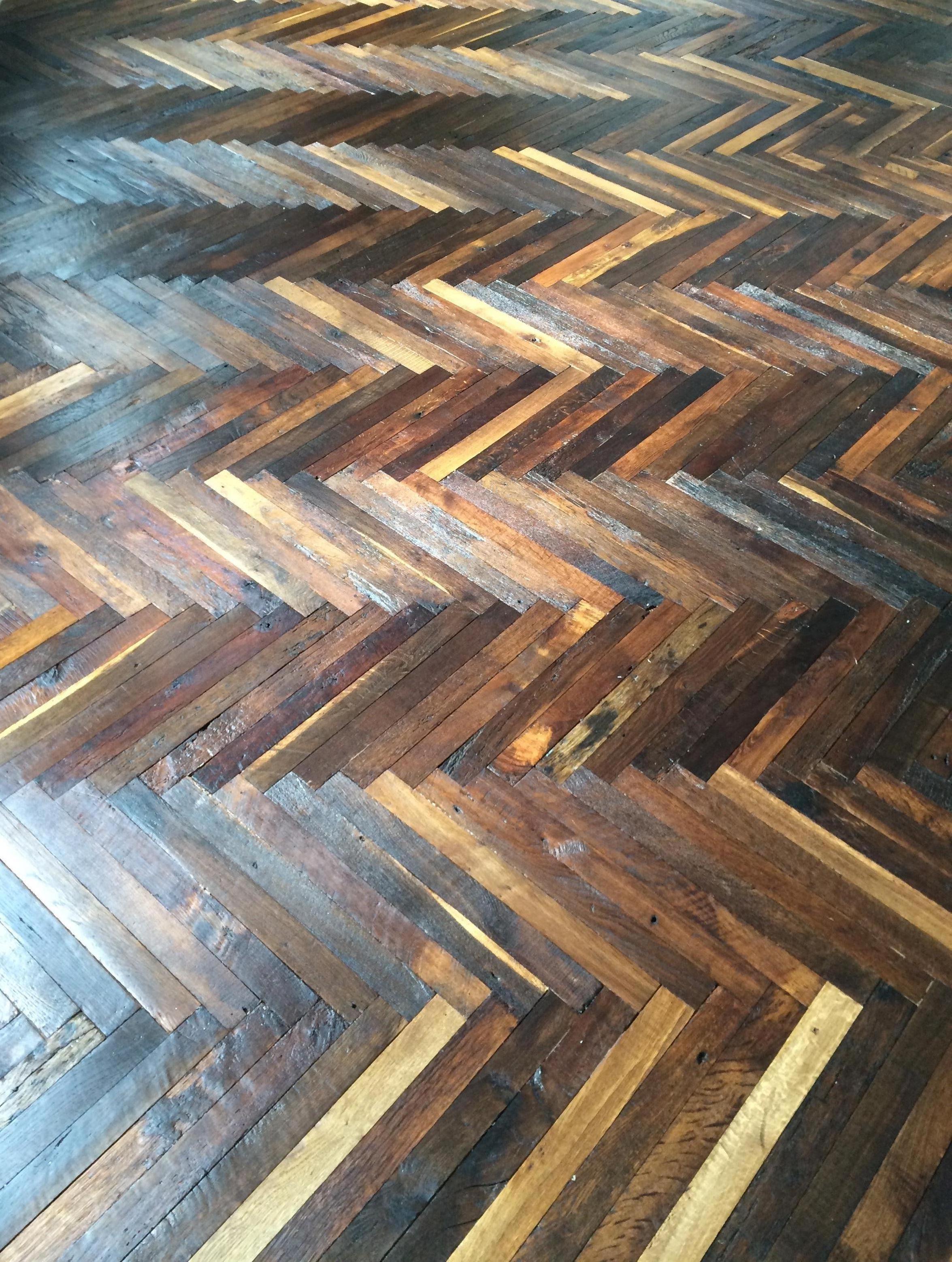 Louis XIV French Antique Solid Wood Oak Herringbone Pattern, France, 18th Century For Sale