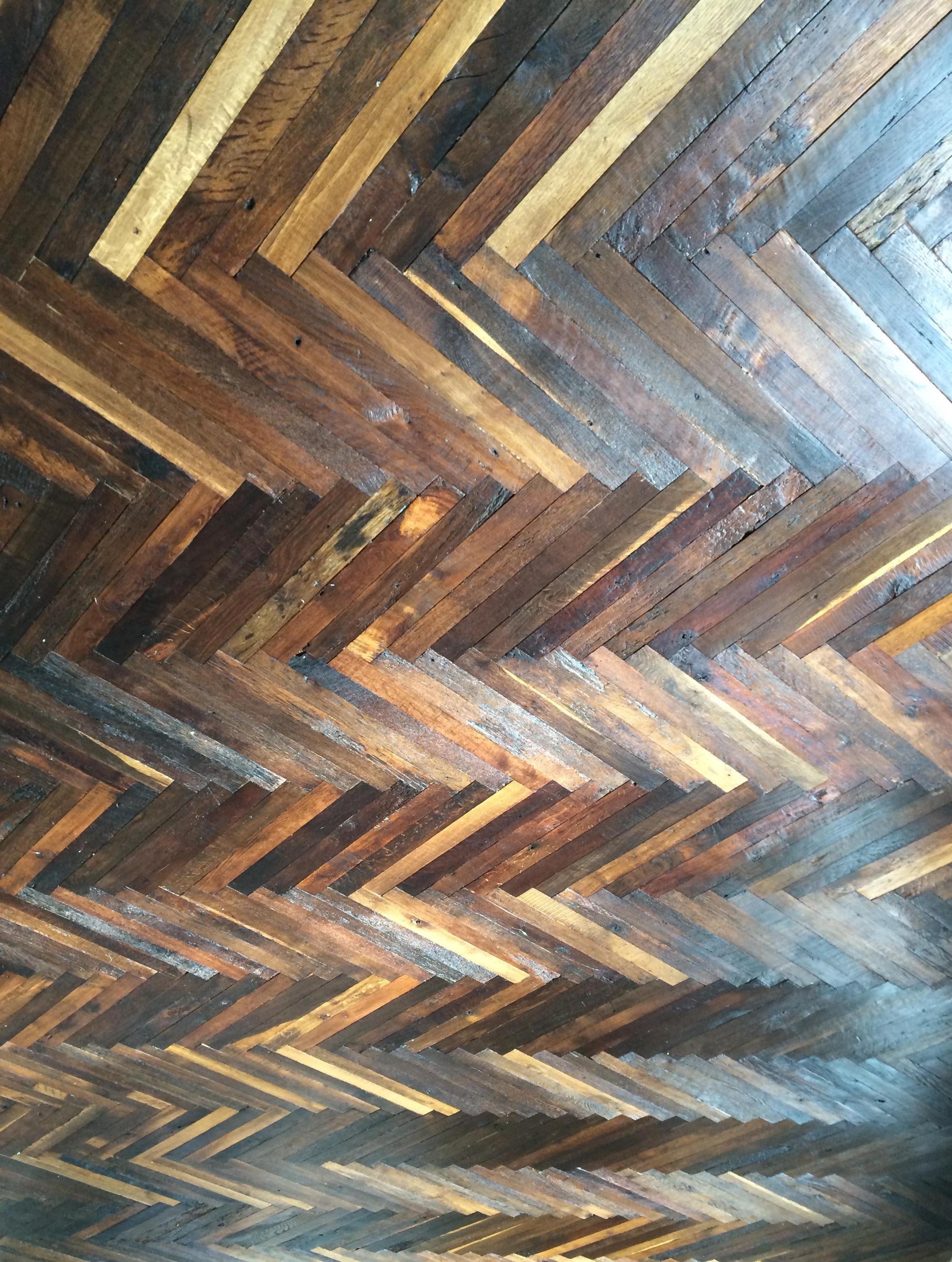 18th Century and Earlier French Antique Solid Wood Oak Herringbone Pattern, France, 18th Century For Sale