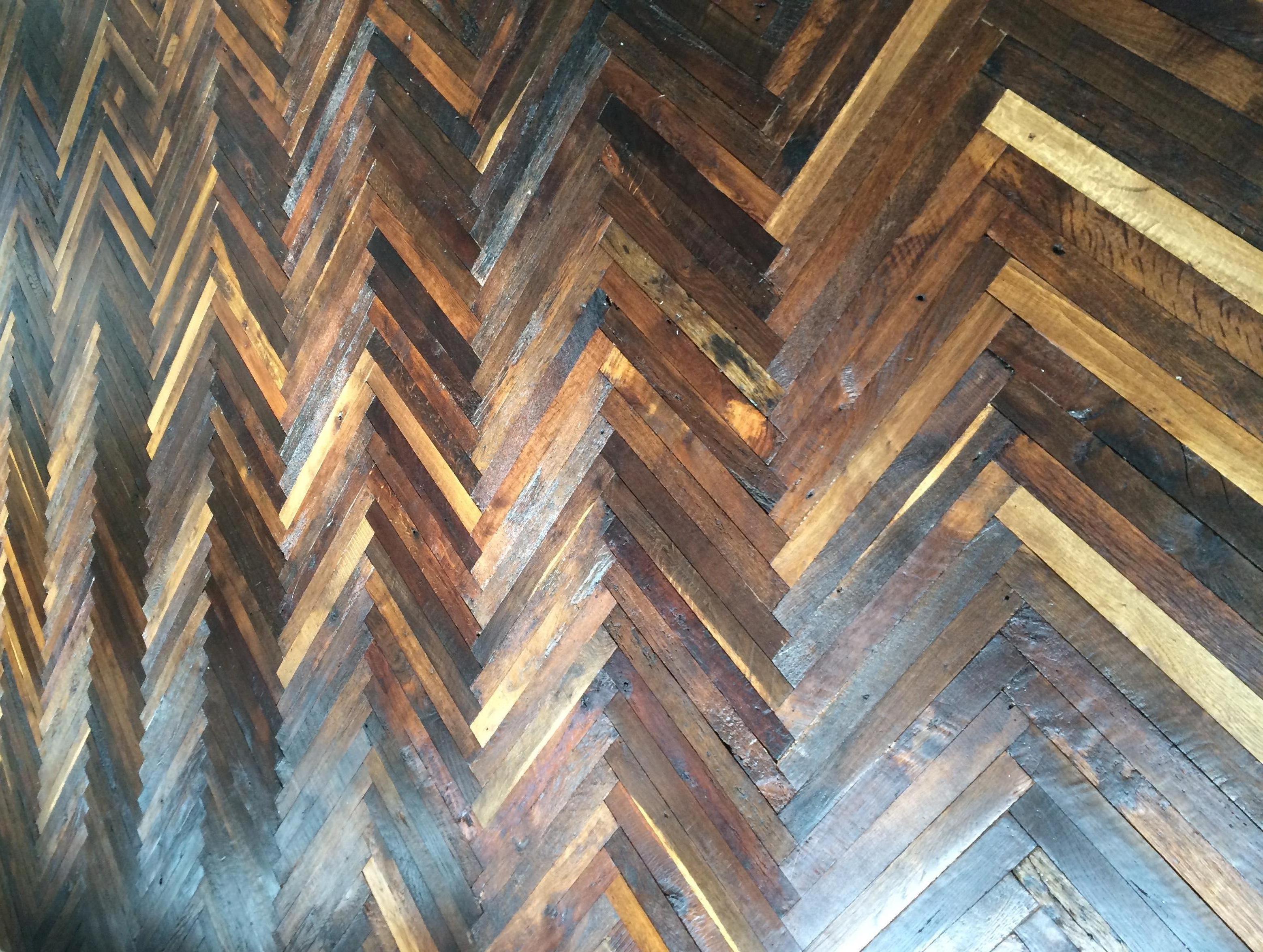 French Antique Solid Wood Oak Herringbone Pattern, France, 18th Century For Sale 1