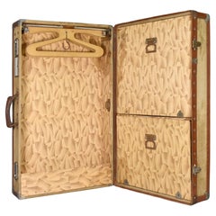 French Antique Steamer Trunk Suitcase