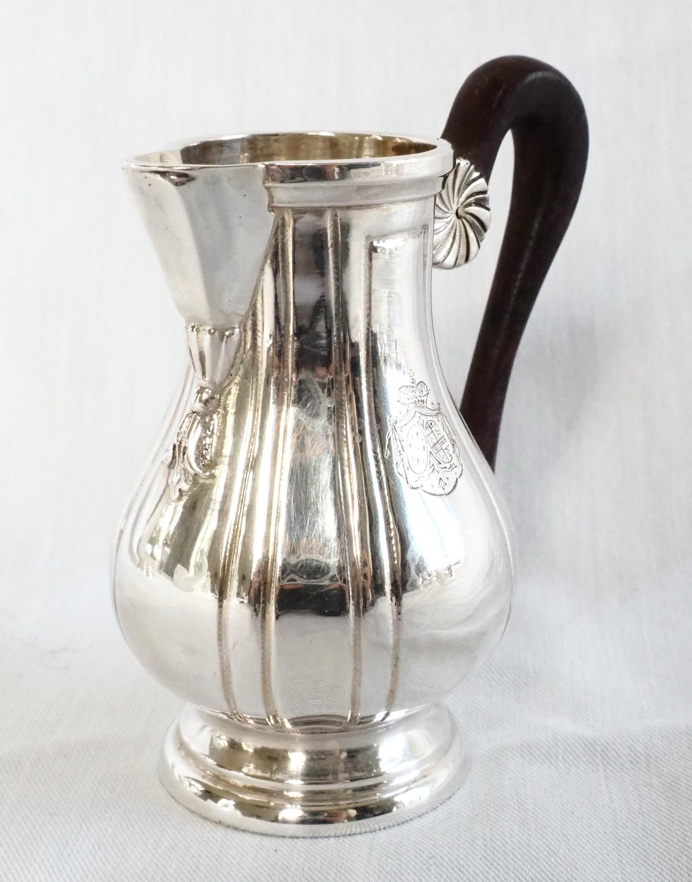 French antique sterling silver (.950) two-person tea & coffee set for a Duke 5