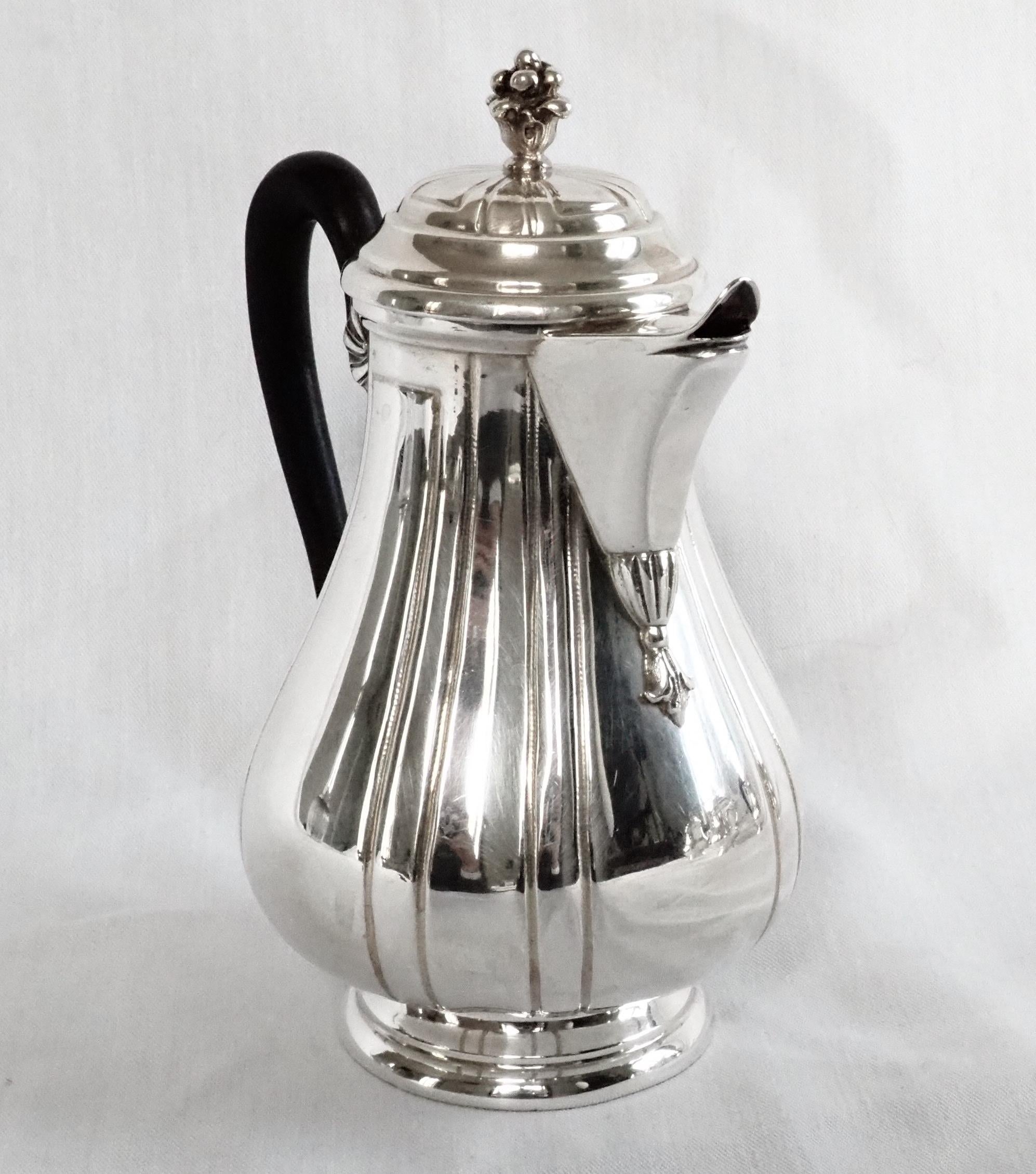 Regency French antique sterling silver (.950) two-person tea & coffee set for a Duke