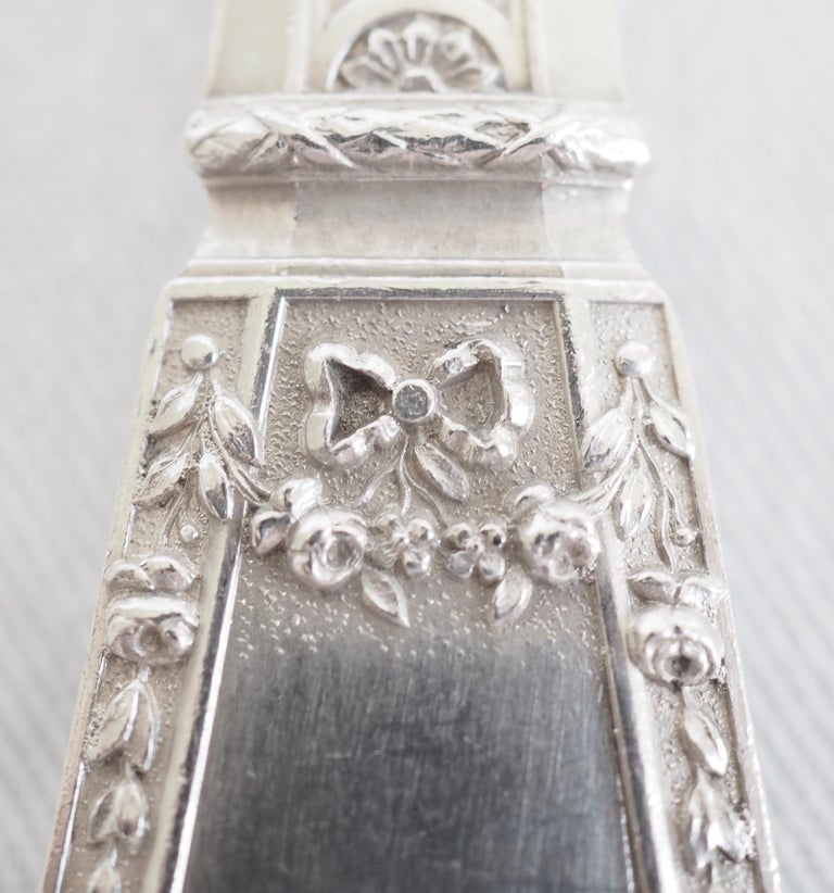 Ensemble De Couverts à Dessert/entremet - Argent Fourré - Style Louis XVI - XIXème