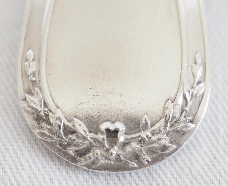 Couverts De Service à Dessert XIXe – Argent Fourré, Style Louis XVI, Ensemble