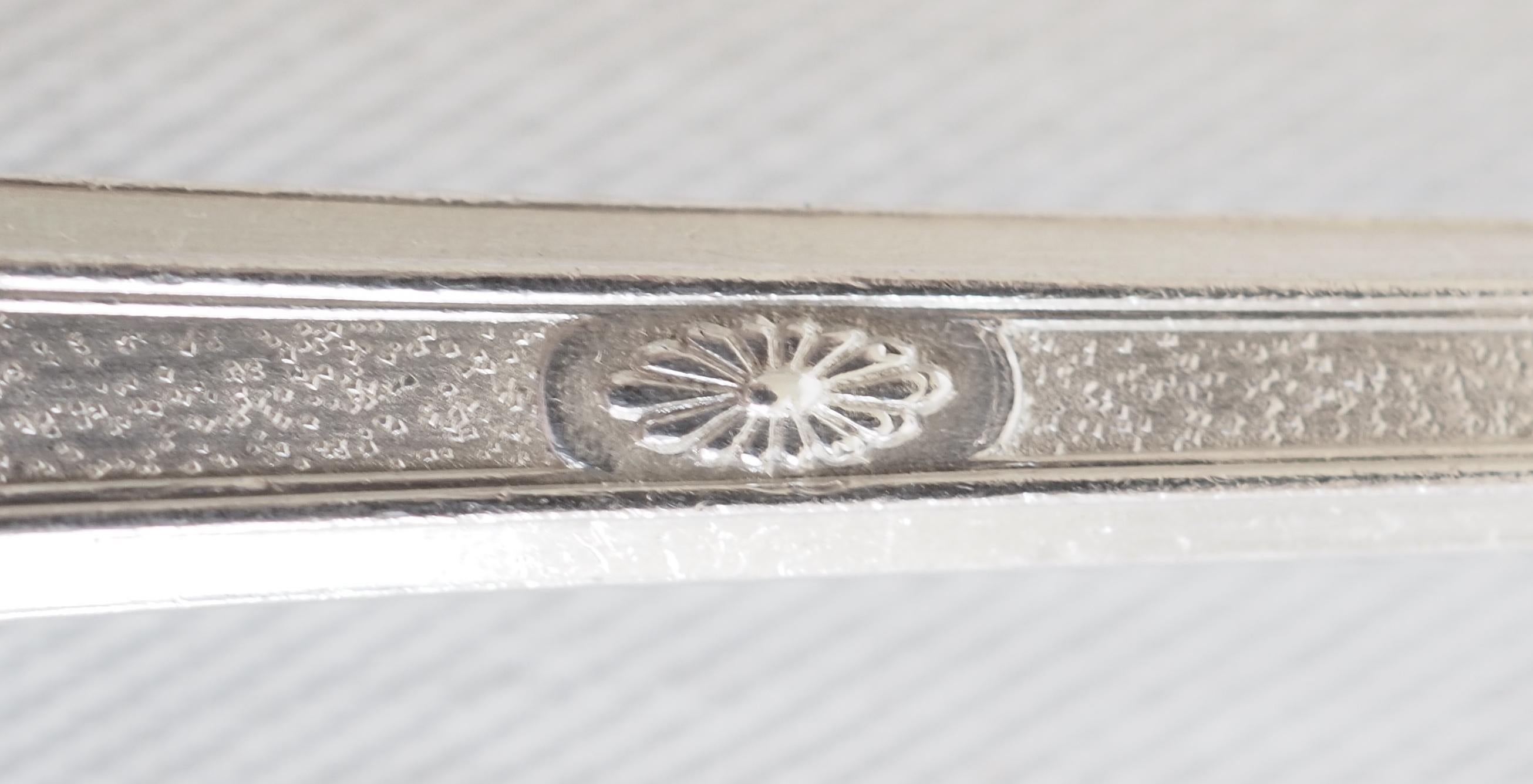 French antique sterling silver dessert flatware - 24 pieces - Louis XVI style For Sale 4