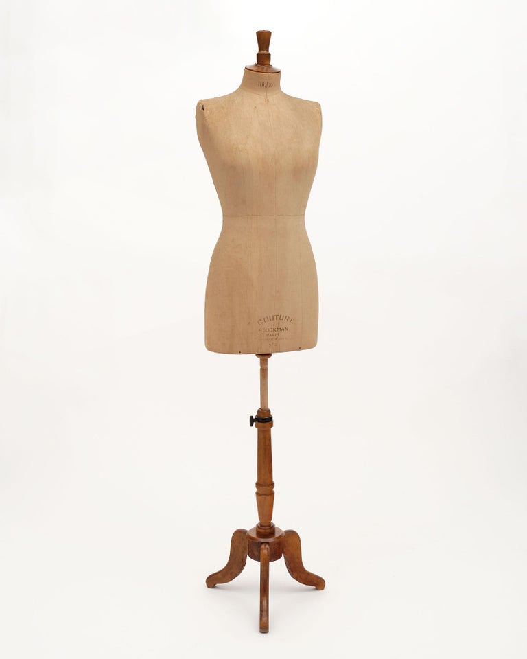 French Antique Stockman Couture Dress Mannequin For Sale at 1stDibs