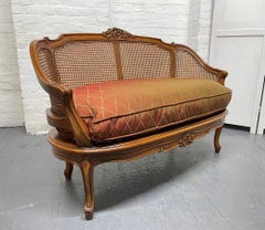 French Antique Style Cane Loveseat