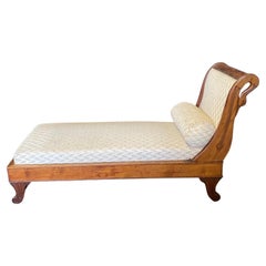 French Antique Swan Neck Recamier Chaise Lounge