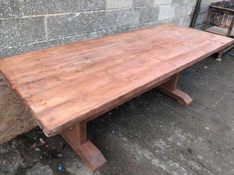 French Antique Table, Kitchen Island, Vintage For Sale at 1stDibs