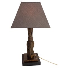 Lampada da tavolo Antique French realizzata con il timone di una barca, fine XIX secolo