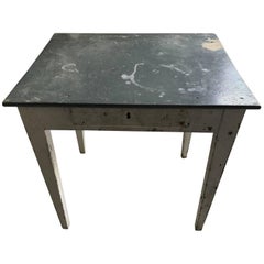 French Antique Table, Painted, Shabby, Vintage