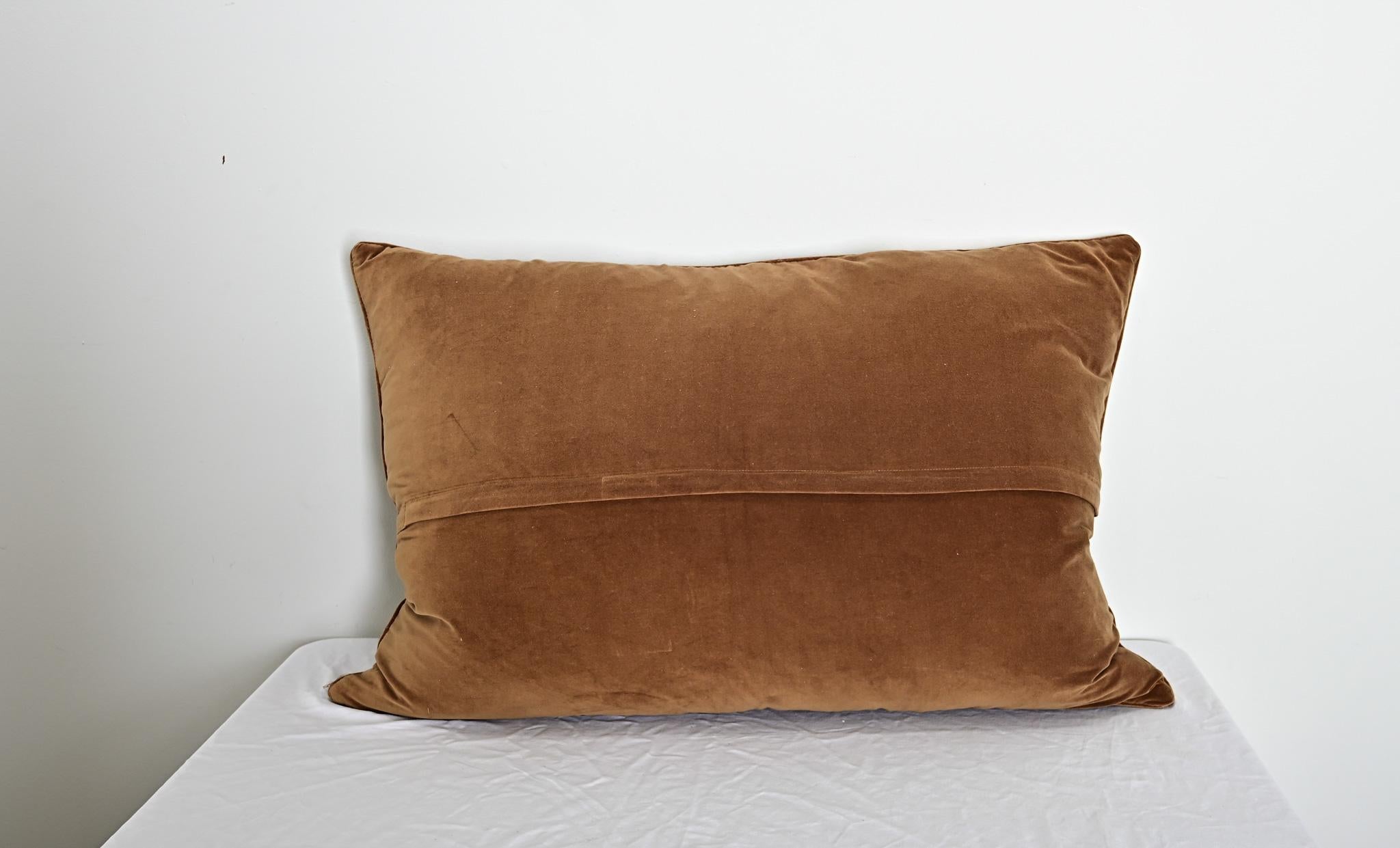 Contemporary French Antique Tapestry on New Custom Cushion For Sale
