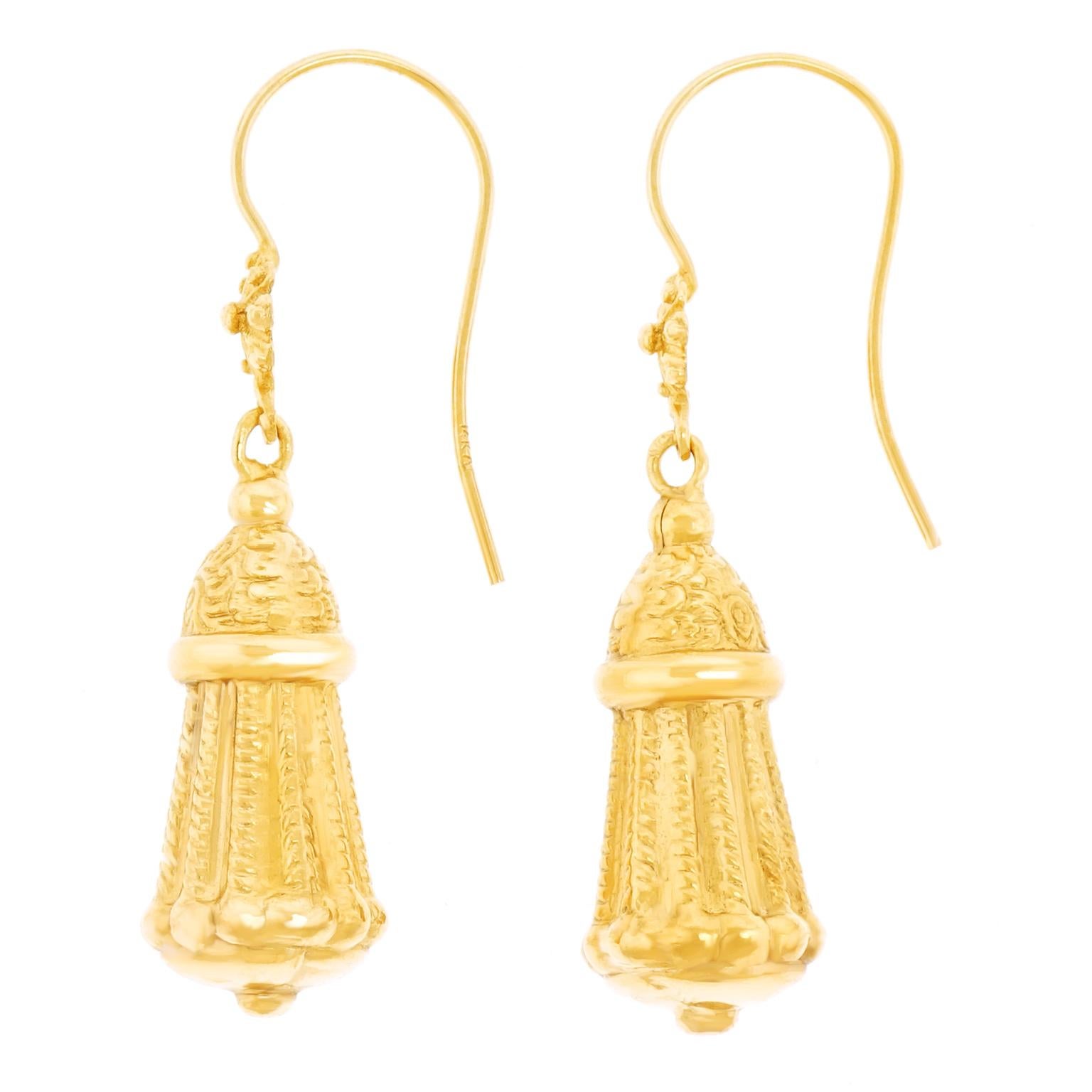 French Antique Tassel-Form Earrings For Sale 2
