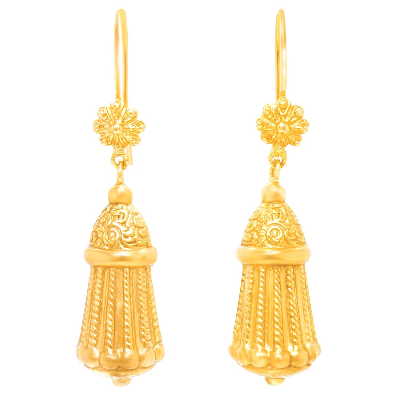 French Antique Tassel-Form Earrings