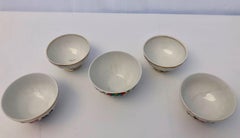 French Antique Tea Bowls or Children's Bowls, 1900s, Set of Five