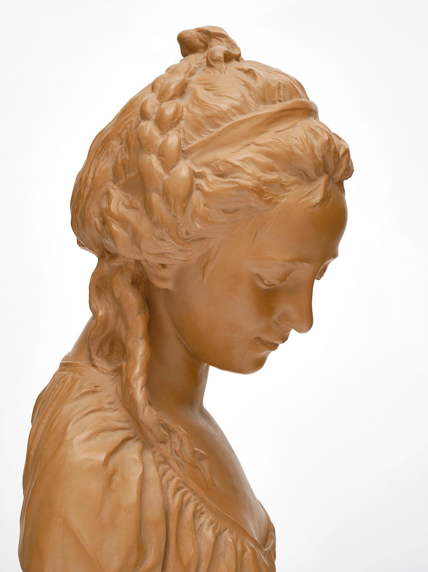 Early 20th Century French Antique Terracotta Bust For Sale