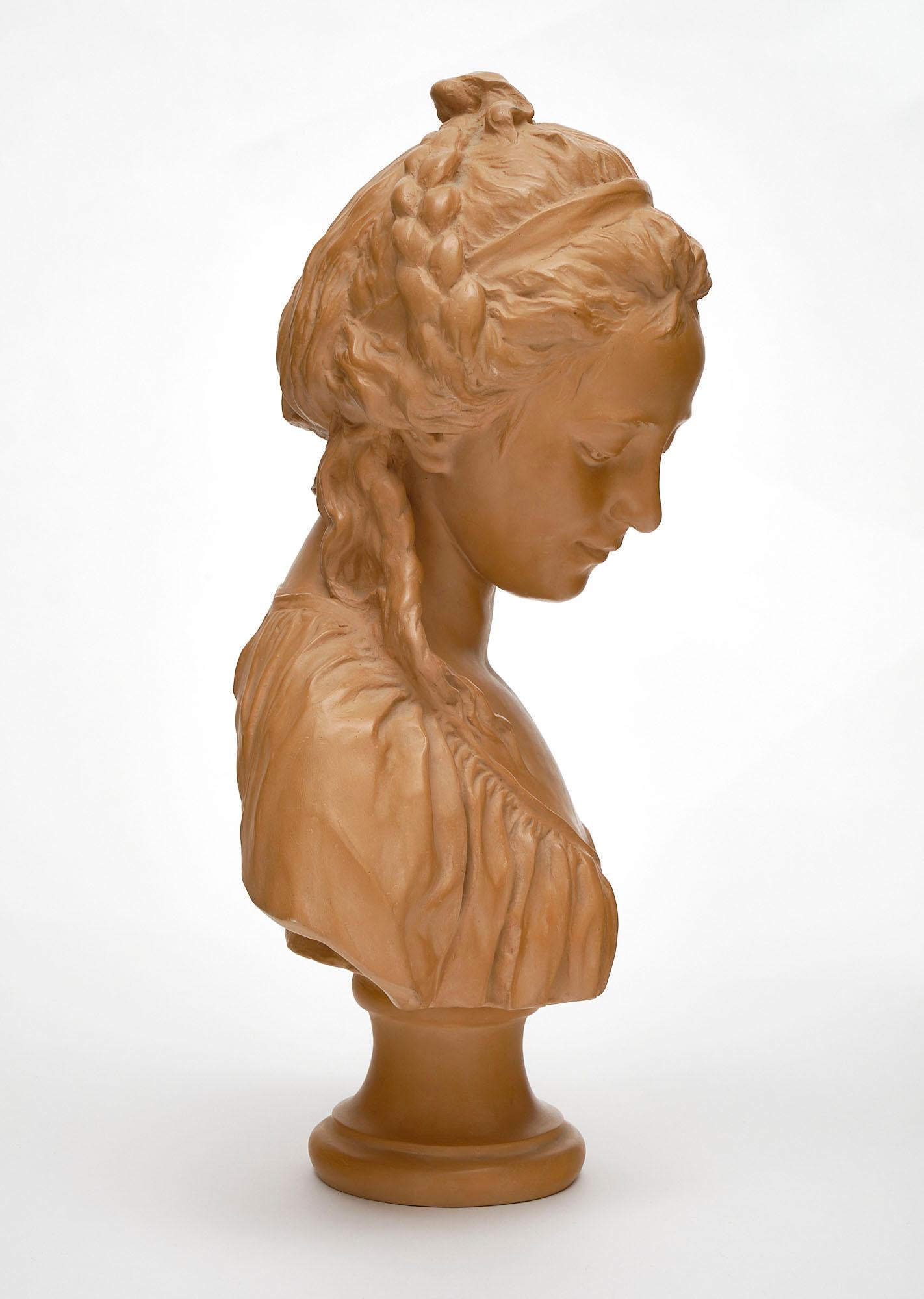 French Antique Terracotta Bust For Sale 1