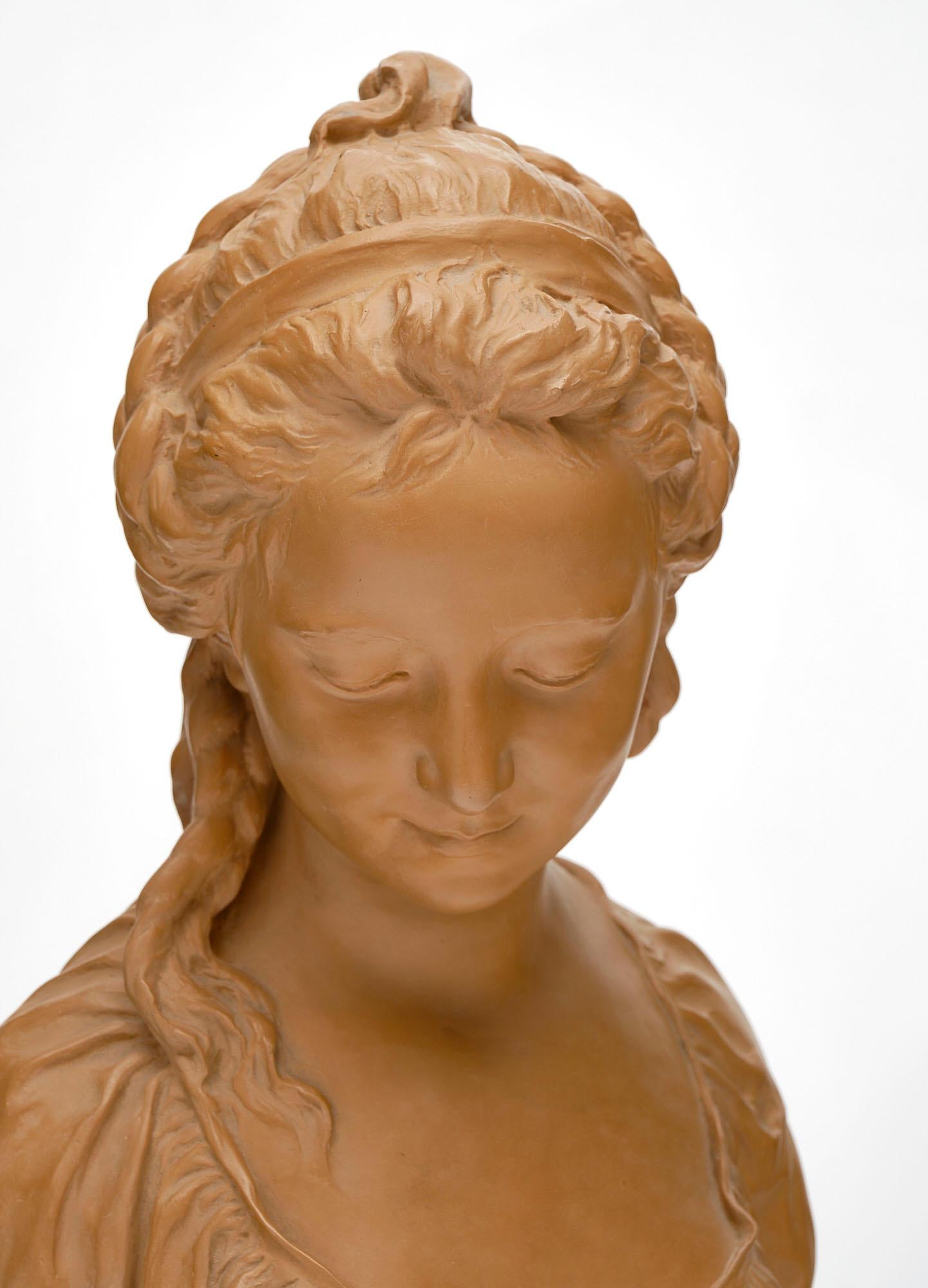 French Antique Terracotta Bust For Sale 2