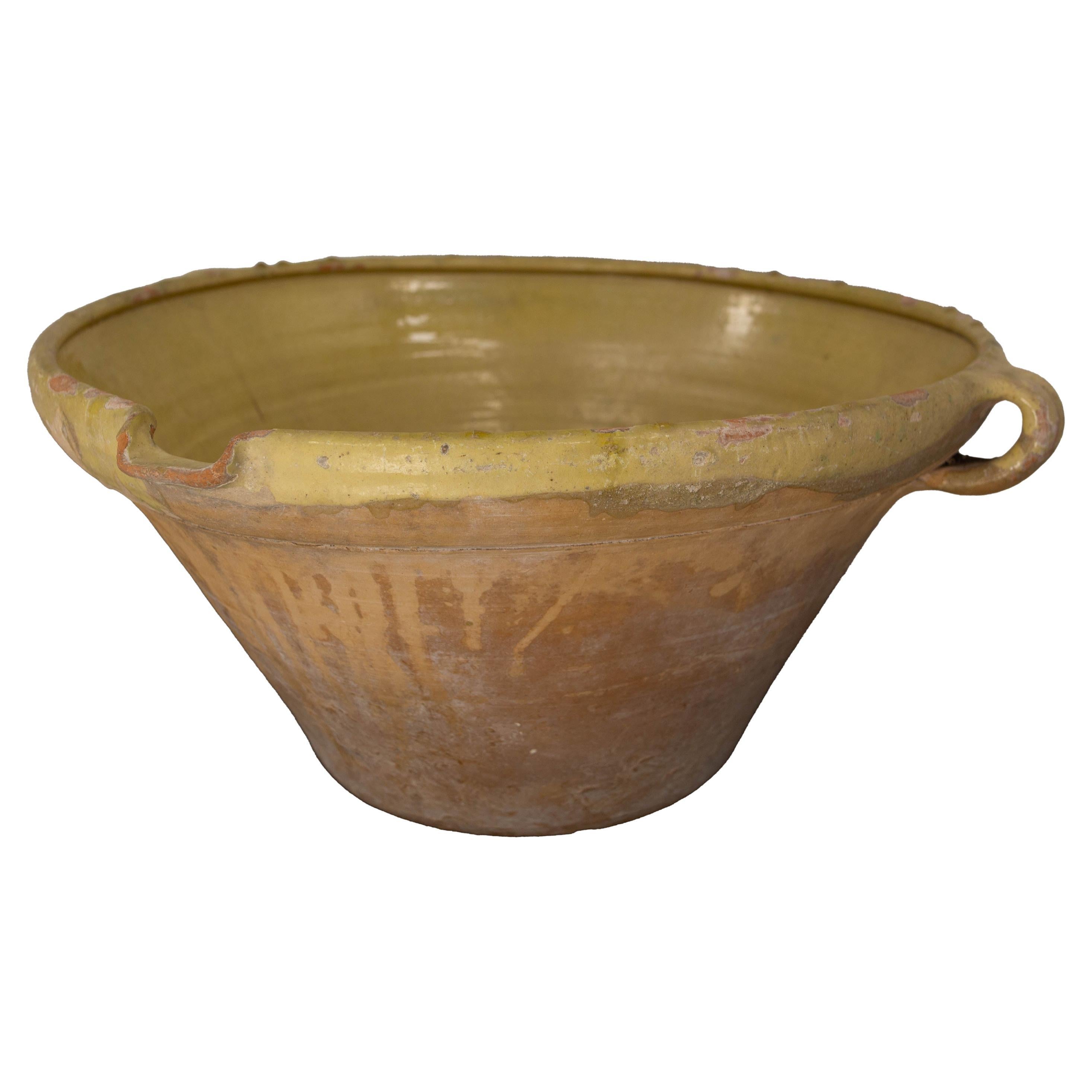 French Antique Terracotta Confit Tian or Bowl Glazed 9