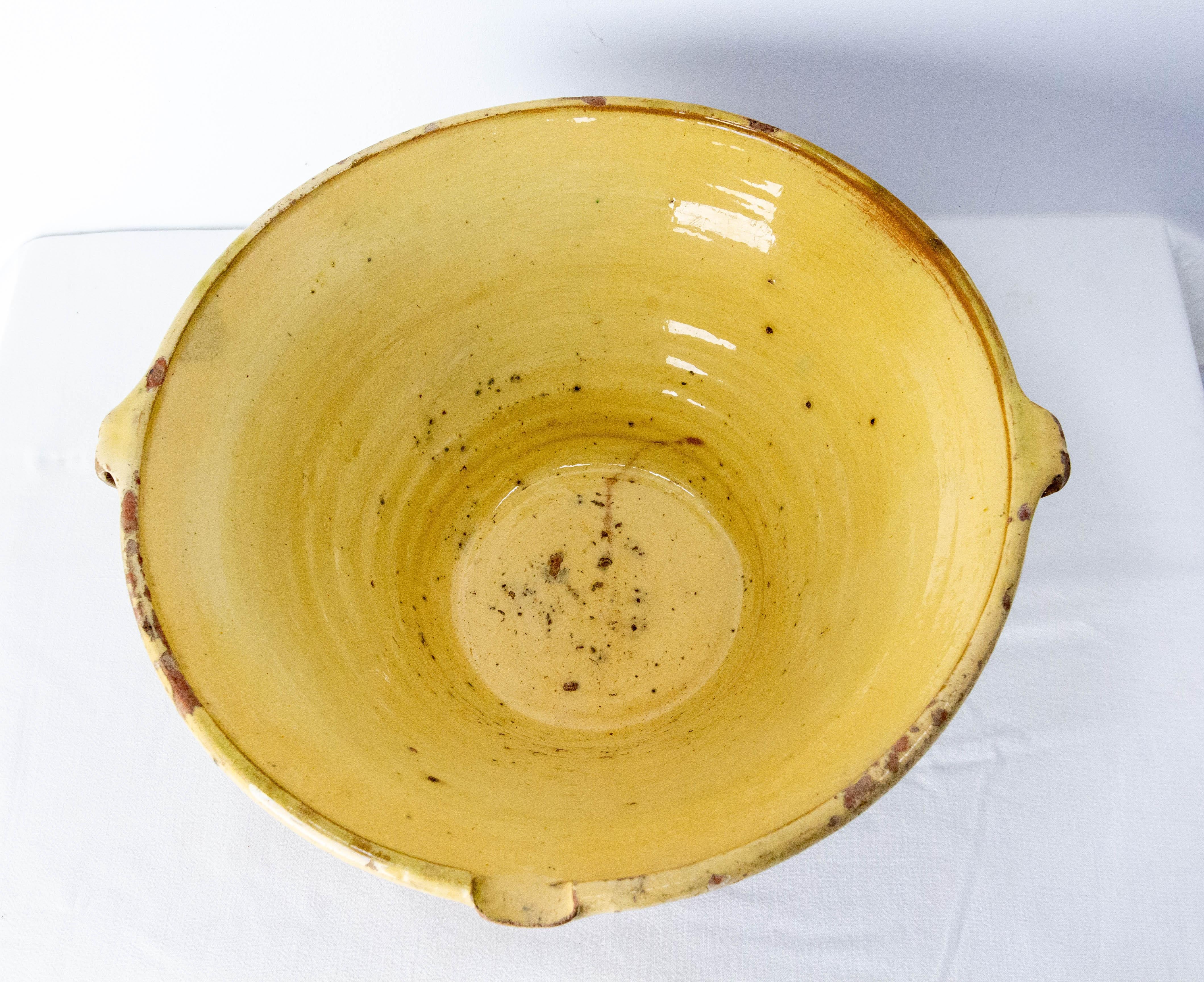 French Provincial French Antique Terracotta Confit Tian or Bowl Glazed