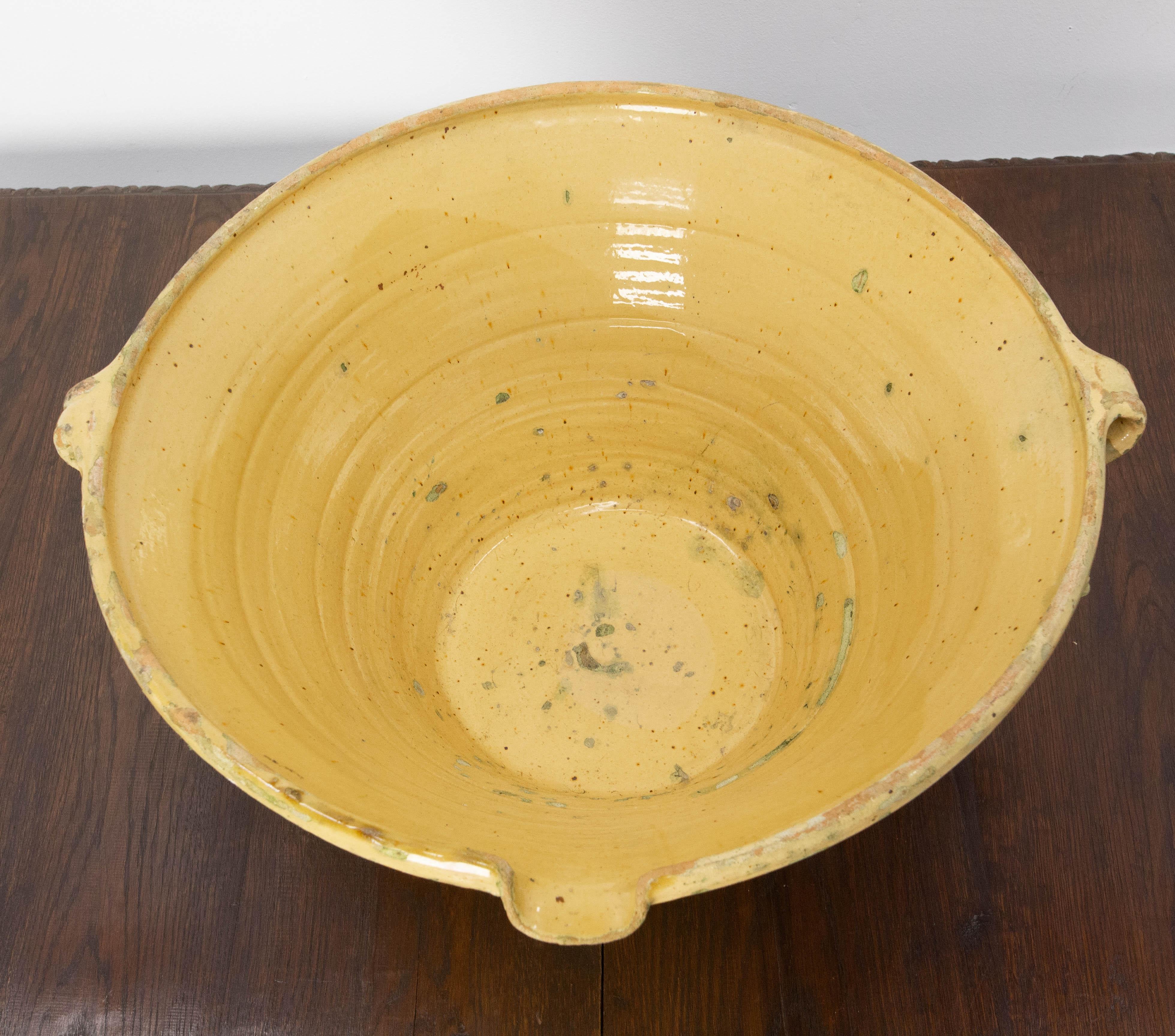Early 20th Century French Antique Terracotta Confit Tian or Bowl Glazed For Sale
