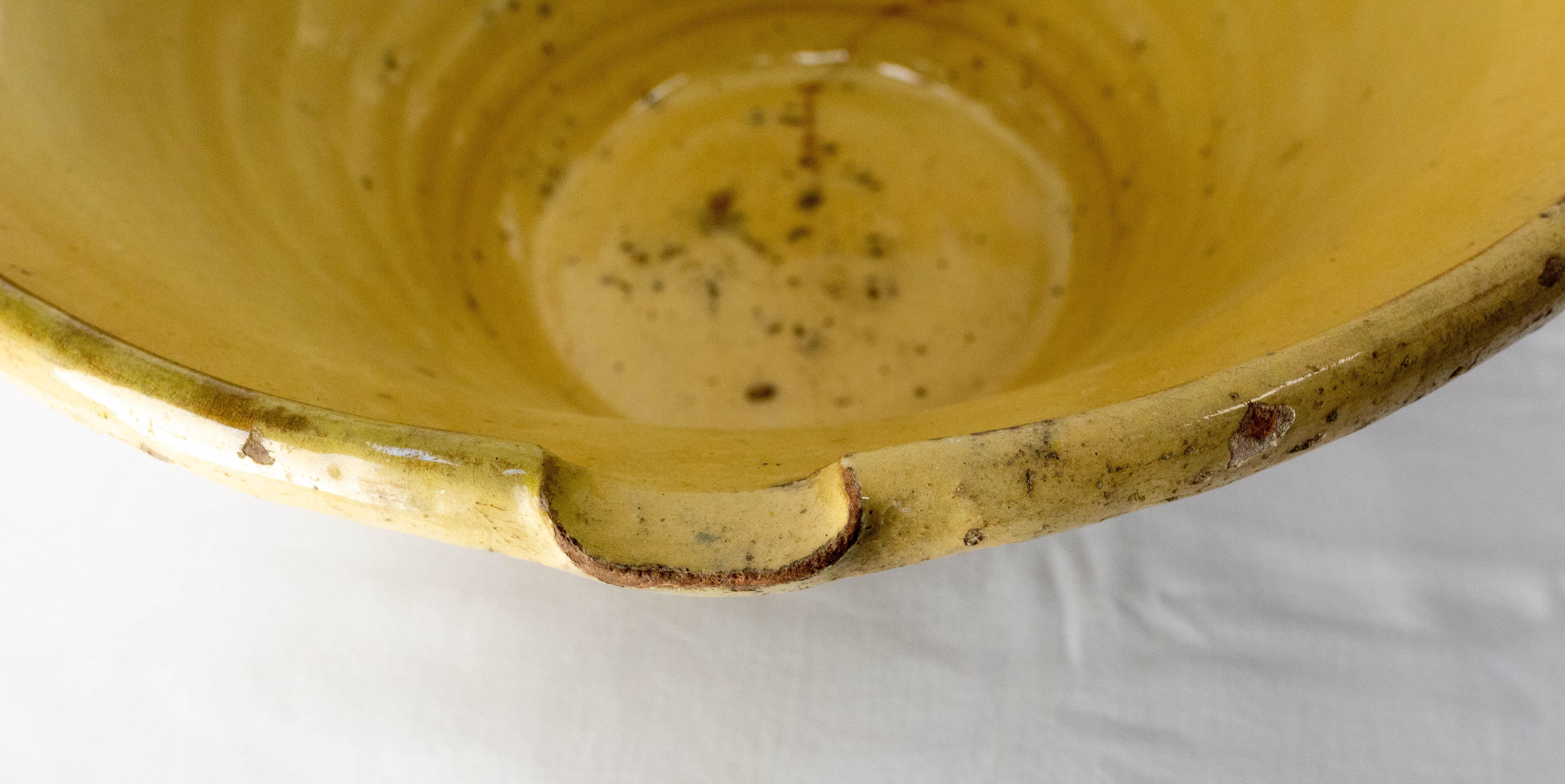 French Antique Terracotta Confit Tian or Bowl Glazed 1