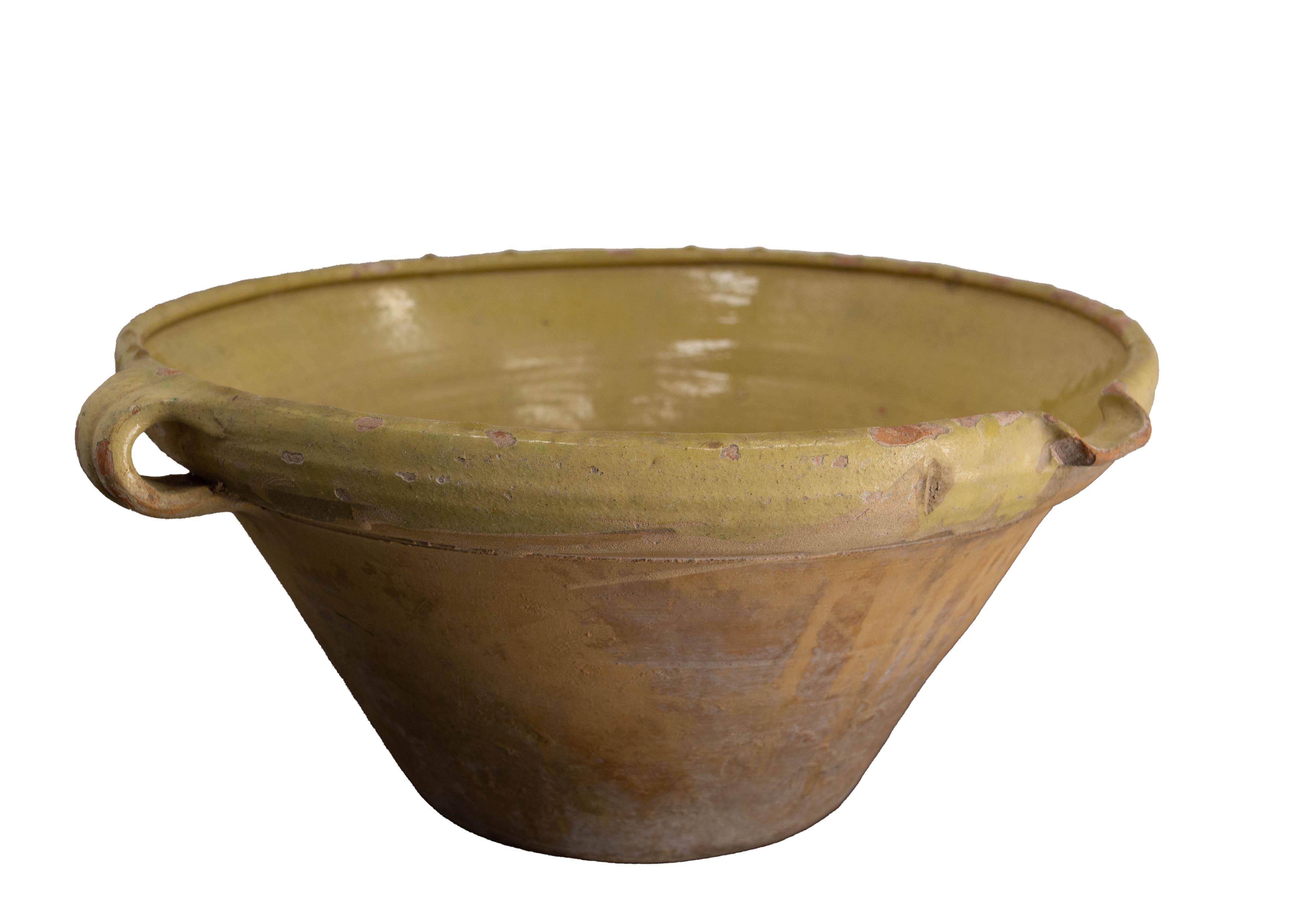French Antique Terracotta Confit Tian or Bowl Glazed 1