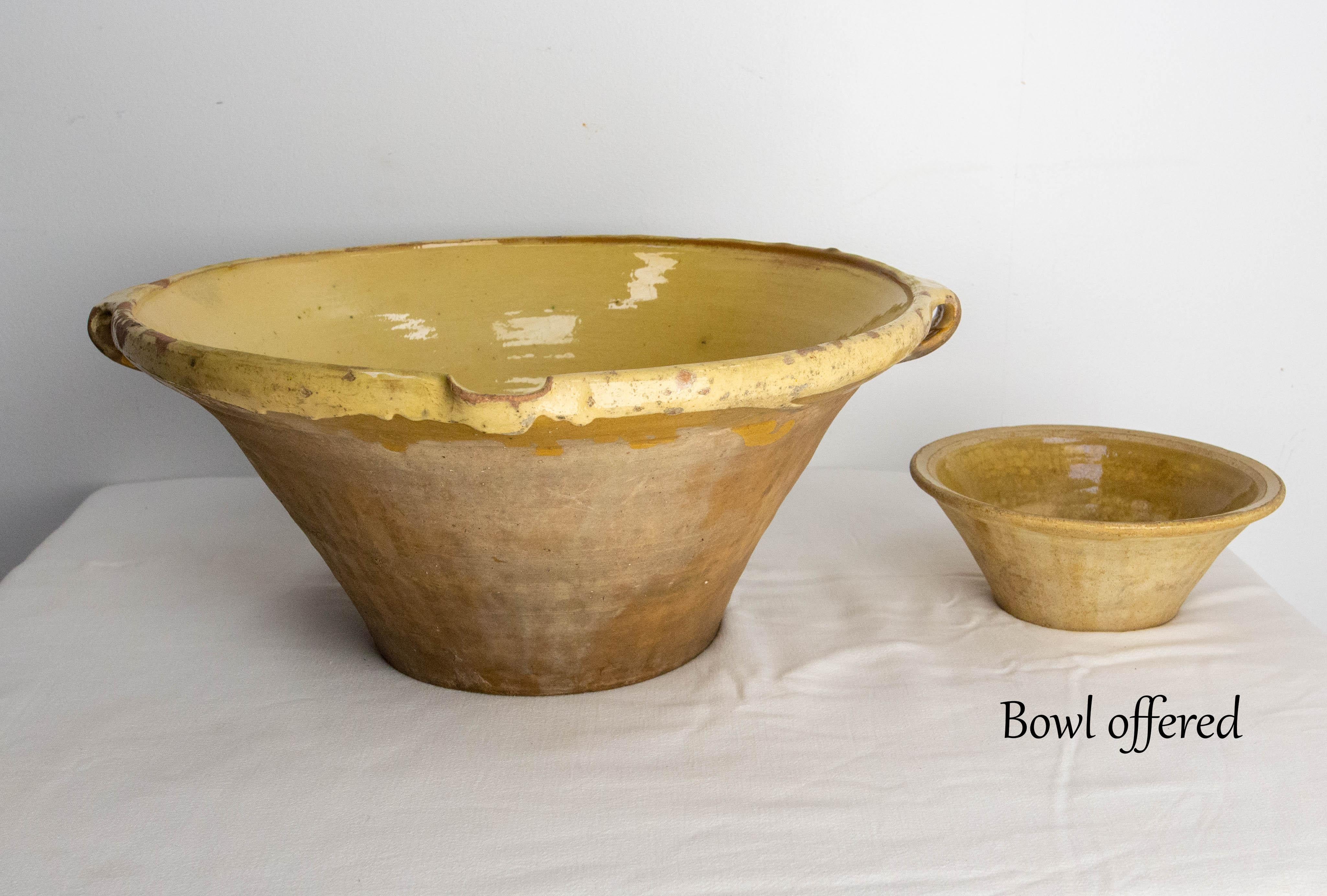 French Antique Terracotta Confit Tian or Bowl Glazed 4