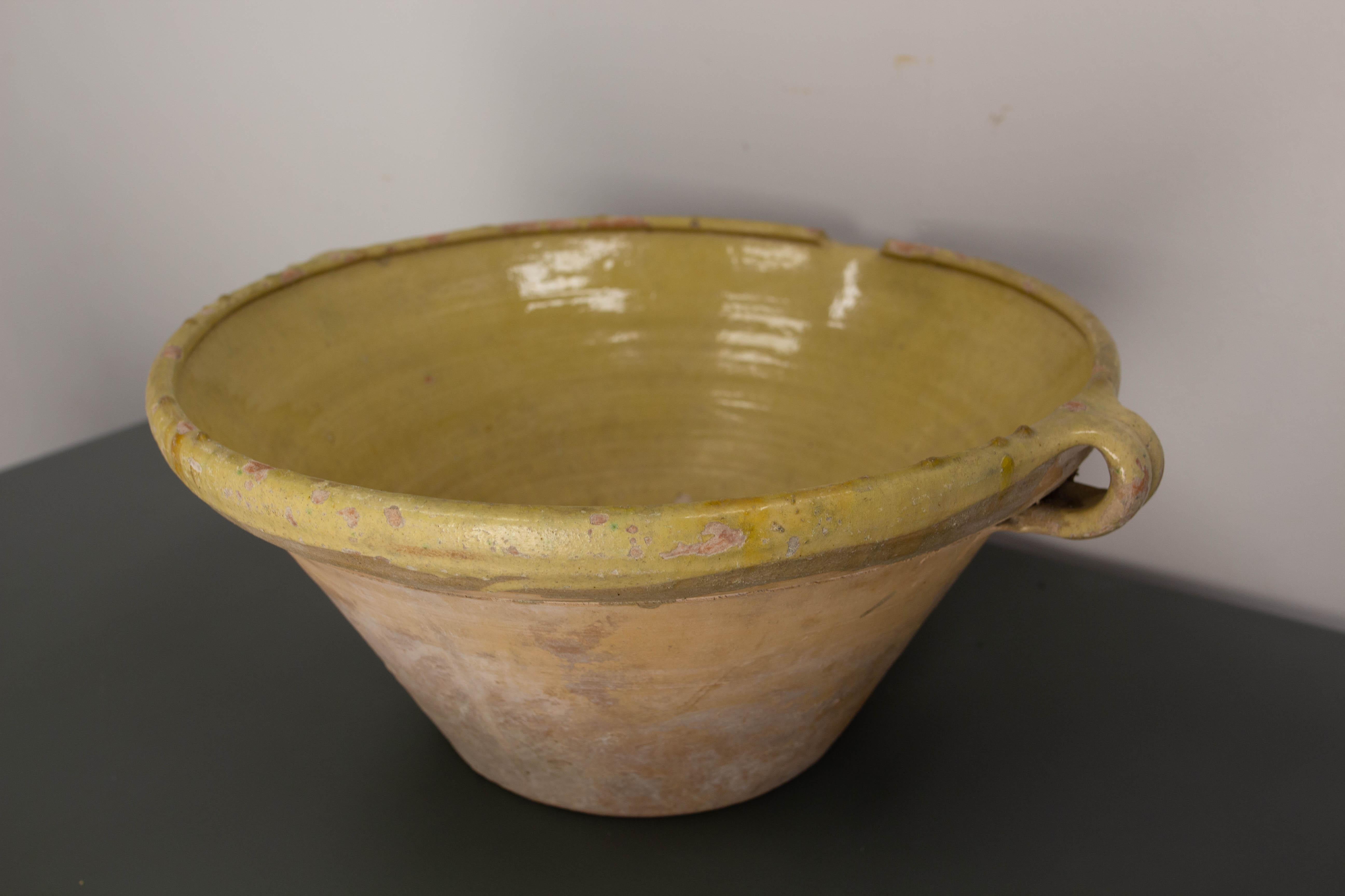 French Antique Terracotta Confit Tian or Bowl Glazed 4