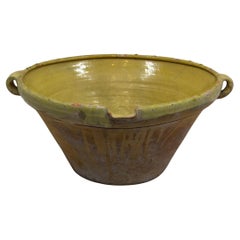 French Antique Terracotta Confit Tian or Bowl Glazed