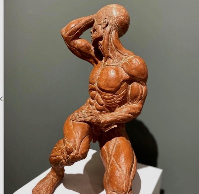 Francese Antique French Modello in terracotta o Écorché di un uomo scorticato in vendita