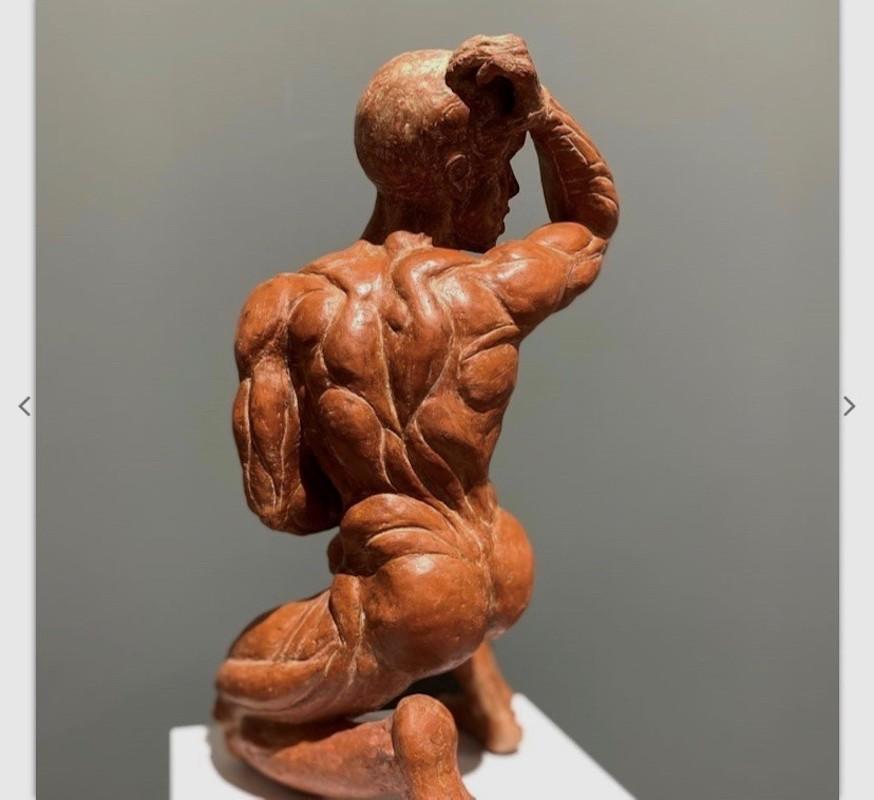 Antique French Modello in terracotta o Écorché di un uomo scorticato In condizioni buone in vendita a London, GB