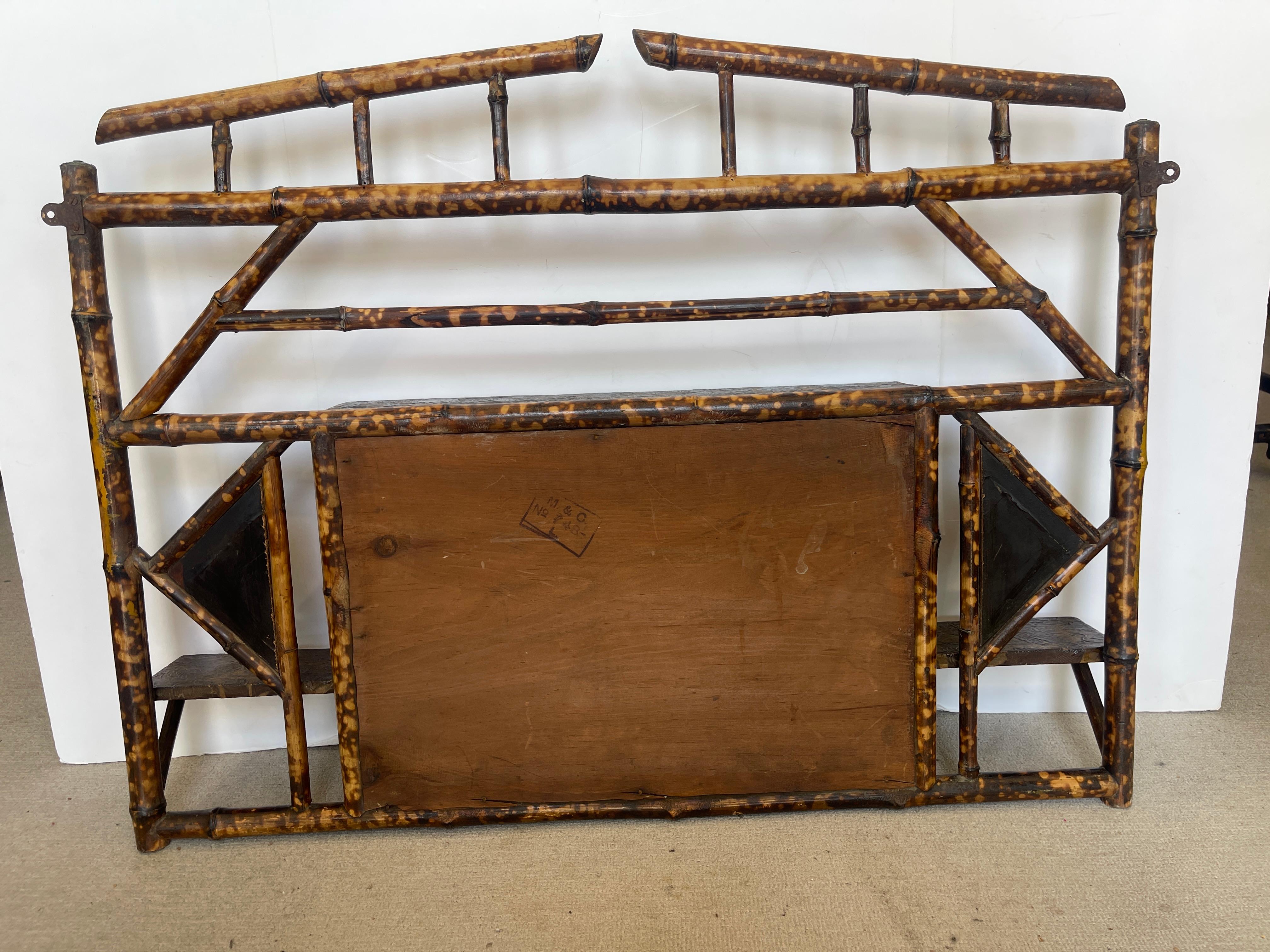 Antique Mirror francese in bambù tartarugato, 1890-1910 in vendita 9