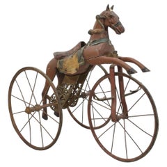 French Antique Tricycle Horse circa 1880