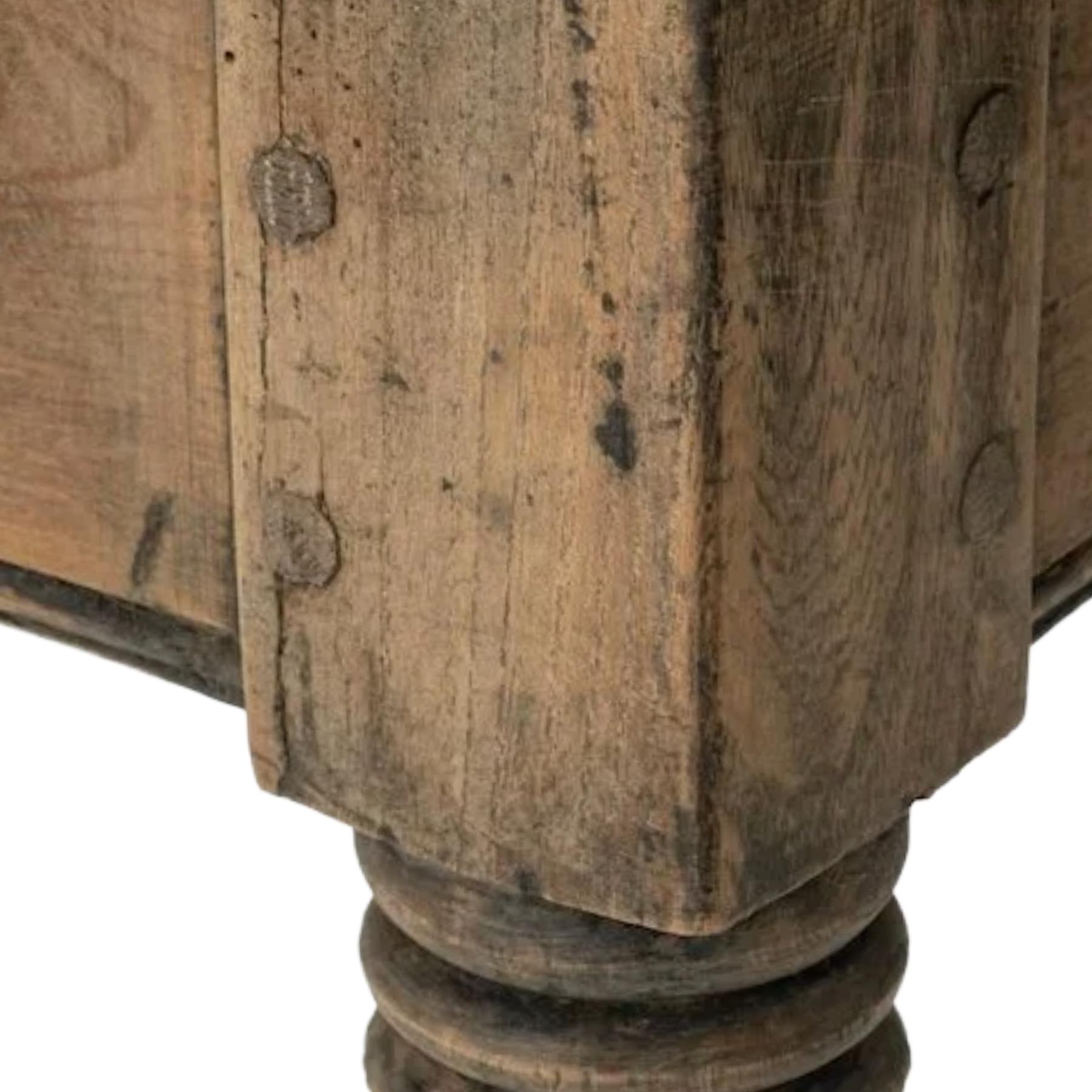 20th Century French Antique Turned Leg Sofa Table Console For Sale