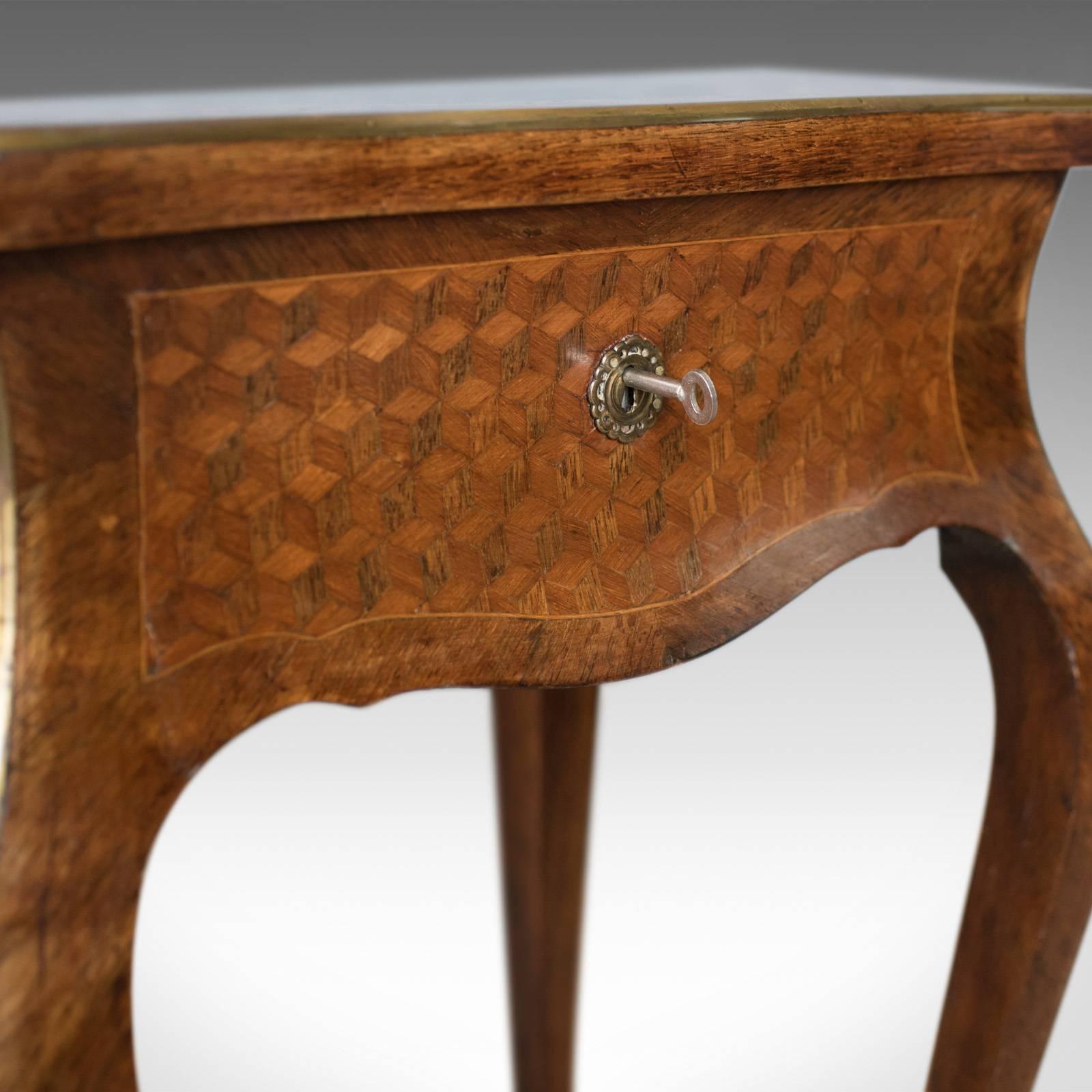 French Antique Vanity Table, Jewelry Box, Kingwood, 19th Century, circa 1880 3