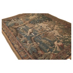 Arazzo Aubusson francese in verdure d'epoca