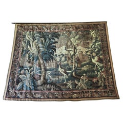 Arazzo Aubusson francese in verdure d'epoca
