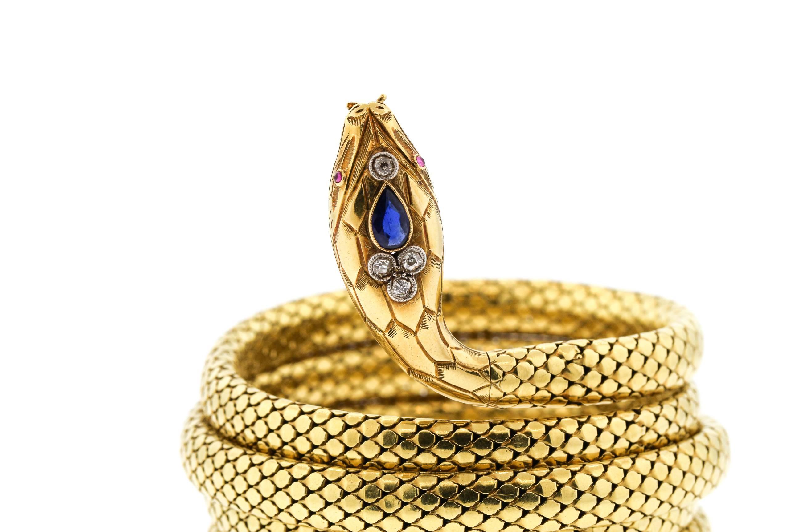 gold snake bracelet