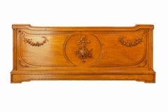 French Antique Walnut Headboard Full Size Bed circa 1900
