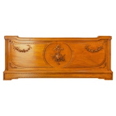 French Antique Walnut Headboard Full Size Bed circa 1900