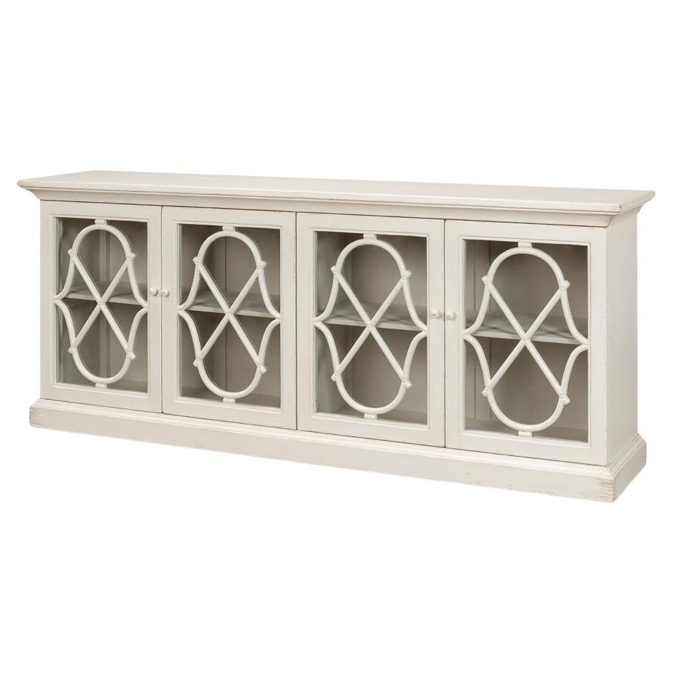 French Antique White Credenza For Sale