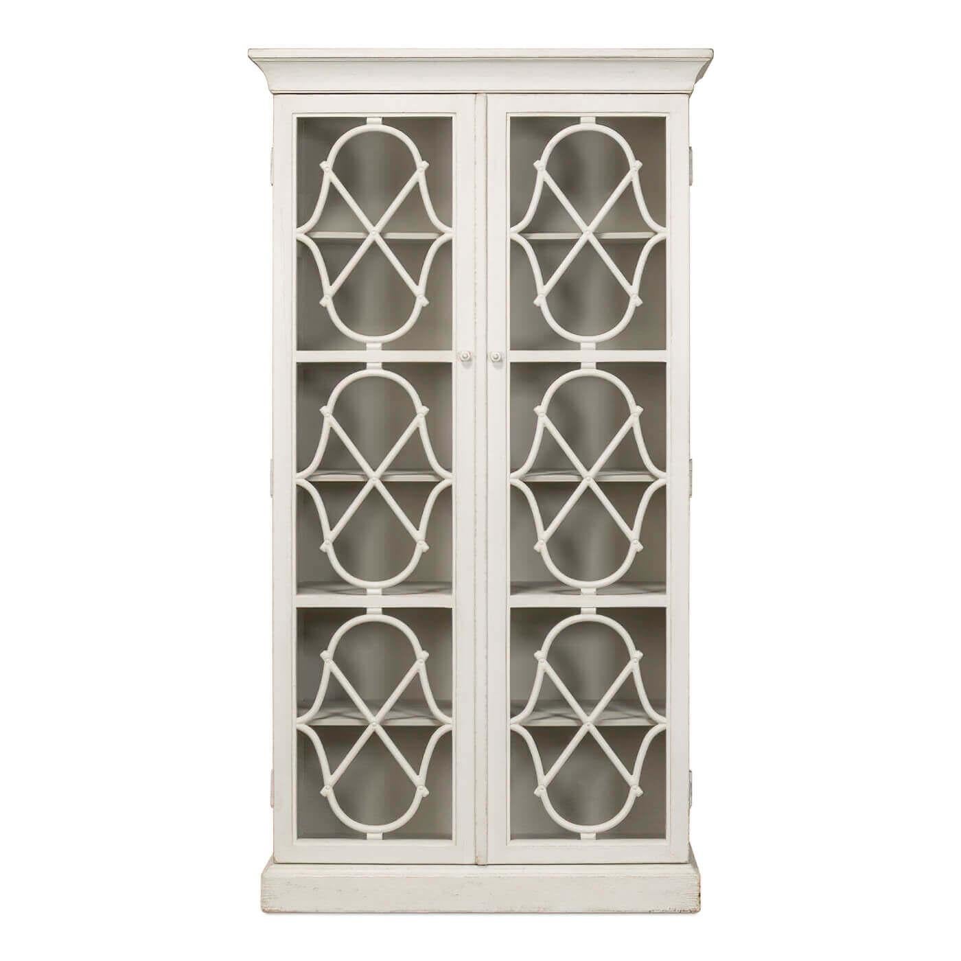 French Antique White Display Cabinet For Sale 4