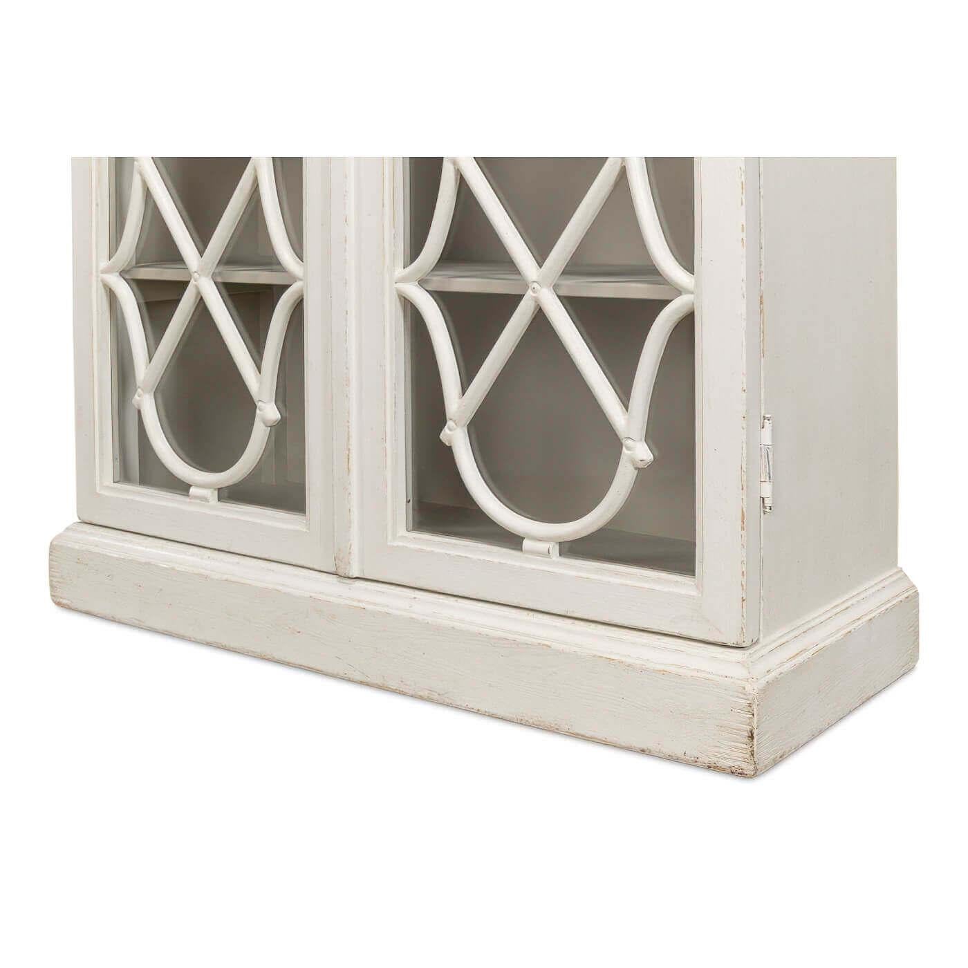 French Antique White Display Cabinet For Sale 2